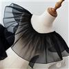 HIROYI 3/5/10 Yards 20 Centimetri di Larghezza Nero Tulle Organza Pieghettato Arricciatura del Tessuto del Merletto Bordo Increspato Trim Ricamato Frangia Nastro Abiti Fai da Te Cucito Decor