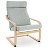 Vinylla - Copripoltrona di ricambio per sedia Ikea Poang (cuscino con design 3, poliestere, grigio chiaro)