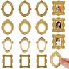 Tucnoeu 15 mini cornici dorate in miniatura, in resina, stile vintage | Decorazione per la casa e progetti fai da te