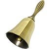 Dereine Campanello a Mano,Campana a Mano in Metallo,Campanello a Mano Classico,Campanello da Tavolo in Metallo,Campanello Di Servizio per Ristorante,Hotel,Negozi (Bronzo-A)
