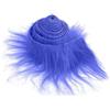 Lusofie Pelliccia Sintetica Pelosa Strisce Pretagliate 2x60 Pollici Peluche Tessuto di Pelliccia Blu Reale Soffice Artigianale per Barba Gnomi Capelli di Babbo Natale Nano Costume Artigianale Fai Da Te