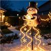 ATLETHIOLOG Halloween Soul Harvester Animated Garden Light, Glowing Ghost | Pupazzo di neve solare a LED con stelle cascata, sfera luminosa e luci calde; decorazione esterno per prato, veranda vialetto