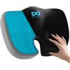 Everlasting Comfort Cuscino Premium in Memory Foam con Gel per Sedia da Ufficio e Auto - Cuscino Rinfrescante in Memory Foam con Design a U - Accessori per Scrivania, Gaming e Viaggio