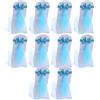 Todikaper Fascia elastica per sedia con fiocco, confezione da 10 fasce decorative per matrimoni, feste, hotel, eventi, celebrazioni (azzurro)