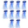 Todikaper Fasce Elastiche per Sedia con Fiocco, Confezione da 10, Fasce Decorative per Matrimoni, Hotel, Eventi e celebrazioni (Blu Reale Come Mostrato nell'immagine Principale)