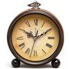 Lunaanda Sveglia Analogica Vintage, Sveglia da Comodino Analogica Silenziosa, Orologio da Tavolo a Batteria, Sveglie Stile Vintage per Casa e Ufficio