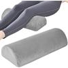 ASOUUNLD cuscino per ginocchia dormire supino cuscino per schiena letto cuscino per gambe memory foam Semilunare Allevia Dolore Sciatico e Affaticamento per Dormire sul Fianco e Supino (Grigio)