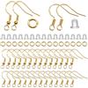 TOAOB THE ONE AND ONLY BABY TOAOB 100 pezzi Ganci per Orecchini Anallergici 925 Argento Placcato e 100 pezzi 4 mm Aprire Anelli di Salto Dorati con Chiusura in Silicone Trasparente per Orecchini Fai Da Te Creazione di Gioiell