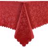 Romanstile Tovaglia plastificata quadrata 80x80 cm rossa antimacchia con motivo floreale elegante PVC Tovaglie cerata Impermeabile per Pasqua primavera uso esterno compleanno Centrotavola decorativa