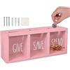 Generic Scatola di risparmio per bambini Contenitore magnetico a parete con finestra trasparente
