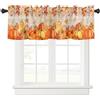 Rachlicy Tende da cucina autunnali Plaid Pumpkin Halloween Ringraziamento Valance Style 2