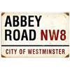 bioprocess Targa in metallo vintage con scritta Abbey Road Street Signs, 20,3 x 30,5 cm