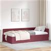 Iiaky Divano Letto 2 Posti Letto Multifunzionale Divano 2 Posti con Funzione di Sonno Struttura per Letto Piattaforma per Soggiorno e Camera degli Ospiti-Rosso vino-80 x 200 cm