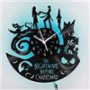 Smotly Orologio da Parete in Vinile, Orologio a Tema Natalizio Nightmare Love con Funzione di Luce Notturna a LED a 7 Colori, 30 cm x 30 cm, Nero