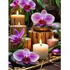 RICUVED Kit Fai Da Te Diamond Painting Candele Profumate 30x40cm | Pittura Diamante E Diamond Painting Tè E Dolci Viola Tela Chiara Effetto Mosaico Idea Regalo Creativa
