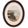 Eitida Cornice portafoto ovale decorativa in legno, 28 x 36 cm o 20 x 25 cm, con passepartout, cornice e decorazione interna in colore nero ciliegia, protezione in vetro, per tavolo o montaggio a