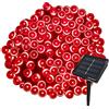 Tuokay 22M 200 LED Lucine da Giardino Solari Luci da Esterno Luci Stringa per Addobbi Catene Luminosa Decorazione Albero Giardino Patio Rosso