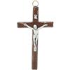 La Balestra Crocifisso da Parete - Artigianale Made in Italy Cristo e INRI Placcati Argento 999 - Crocifissi da Parete in Legno, Cura e Precisione dei dettagli di Gesù Crocifisso - 12,3X7,2 cm