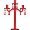 Rituali Domestici - Candelabro gocce rosso 3 bracci in vetro Luminando