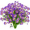 Siganorpy 4 margherite artificiali per esterni, decorazione primaverile ed estiva, resistenti ai raggi UV, in finta plastica, arbusti per esterni, da appendere, giardino, casa, portico, decorazione