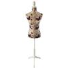 Relaxdays Manichino Relaxdays donna per abiti, taglia 36/38, regolabile 130-167 cm, design Paris, base in legno, multicolore