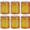 HOSSIAN spessi barattoli di candela per la fabbricazione di candele 6 pezzi, barattoli vuoti da 250ml con coperchi di vetro per la fabbricazione di candele - contenitori di candela