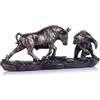 LCCCK Statua di Toro di Wall Street, Statua Feng Shui di Toro e Orso per Decorazione del Mercato Azionario, Decorazione da Scrivania per Uomo, Ufficio Finanziario, Libreria, Studio, Regalo per Investitori