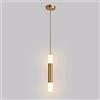 Mjsdjof Lampada a sospensione lineare a tubo lungo, lampada a sospensione moderna a LED, lampade a sospensione con flauto in metallo con paralume per lenti ottiche, lampadario per illuminazione decora