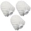 Marsrut Scopino per WC, testa di ricambio per scopino per WC con setole rigide robuste, elegante e durevole, colore bianco, 3 scopini e supporti