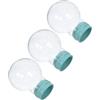 HAMPPLIES 3 palline di neve vuote in vetro da 45 mm, con tappo in gomma, per fai da te, decorazione invernale e terrari, sfere trasparenti per fai da te in famiglia