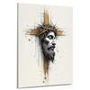 emmena - Quadro Arte Sacra - Crocifisso Moderno - Gesù Incoronato di Spine - 30x40 cm