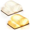 VETOLAKA 2 luci a LED per libri, 12 x 9 cm, pieghevoli, 2 colori, magnetiche, luce d'atmosfera, ricaricabile tramite USB, lampada da comodino per la decorazione di casa e biblioteca, regalo