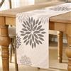 AwzyGous Runner Tavola Moderno Grigio Dalia Floreale, Runner da Tavola Decorazione da Tavolo da Cucina, Tovaglia per Matrimoni, Sala da Pranzo, Interni, Decorazioni per Feste, 40x180 cm