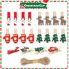 TIutmivo 100 Pezzi Mini Clip di Legno Natale, Mollette di Legno Natale, con 10 Metri Cordone, Christmas Wood Clips, per Decorazioni Natalizie, Foto, Cartoline, Sacchetti di Carta