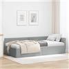 Iiaky Divano Letto 2 Posti Letto Multifunzionale Divano 2 Posti con Funzione di Sonno Struttura per Letto Piattaforma per Soggiorno e Camera degli Ospiti-Grigio chiaro-90 x 200 cm