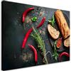 Feeby Quadro su Tela Non Tessuta - Stampa Su Tela - Cibo Cucina Spezie - 60x40 cm - Decorazione Murale - Moderno Soggiorno - quadri moderni soggiorno - poster