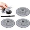 Reaorktic 3 Pezzi Filtro per Lavello in Silicone, Filtro Doccia Capelli | Filtrazione a Doppio Strato Flessibile e Resistente Raccogli Capelli Doccia, Atrapa Pelos Ducha per Gli Accessori Bagno