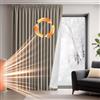 Deconovo Tende Oscuranti Termiche con Fettuccia - Pannello Singolo Pesante Doppio Strato Isolante Freddo Caldo, Antivento, per Finestre e Porte, 140x160 cm, Cachi Retro Bianco