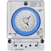 TOYANDONA Timer meccanico 12 V DC/AC, timer analogico 24 ore con intervallo di 15 minuti, buffer per interruzioni di corrente fino a 300 h, potenza di commutazione 15 A per armadietto elettrico