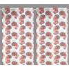 Tex family Tendina Vetro Moderna Larga 45 o 60 o 80 Coralli Rosso Misto Lino Made in Italy - 1 Telo cm. 80x150
