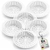 My-goodbuy24 Set di 6 filtri di scarico, 7 cm, per lavabo, scolapiatti, doccia, cucina, bagno, in plastica, universale, durevole, contro l'intasamento, griglia di scarico sanitario