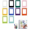 UXEWKL Mini Cornici Magnetiche per Foto Set da 10 (10 Colori), Aggancio Magnetico, Visualizzazione Ordinata per Frigorifero e Bacheca