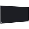 Homgoday - Paraschizzi da cucina, resistente al calore e ai graffi, pannello decorativo da parete per cucina, protezione per piastrelle, schermo anti-spruzzi facile da pulire, nero 100 x 50 cm, vetro