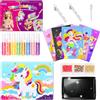 MOMUSE Kit Lavoretti Creativi Brillante 8PCS, Regalo Bambini 6 7 8 Anni | 11 Decorazioni Colorate, 2 Supporti da Esposizione, 1 Vassoio, Set Creativo per Bambini, Regalo di Compleanno per Bambina