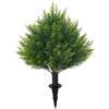 JoyPower Albero di cedro artificiale a sfera con picchetto, 40,6 cm, pianta di cedro finto resistente ai raggi UV, pianta di cipresso finto cespuglio finto per portico anteriore, giardino, interni ed