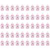 Hztyyier 50 Pezzi Biberon Scatola di Caramelle Regali per Feste in Plastica Bottiglie di Latte per Bomboniere Regali Baby Shower Decor(Rosa)