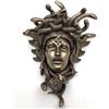 Fiesta Studios Medusa Guardian Head Placca da Parete Scultura in Bronzo Fuso Freddo Regalo Decorazione Casa Ornamento Serpenti H24cm