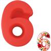 Vicloon Stampi Numeri Grandi, Stampo Torta Numero 6, Antiaderenti e Rilascio Rapido Tortiera Silicone, Stampi con Forme Particolari per DIY Torta, Matrimonio, Compleanno, Anniversario, 7,48x10,24 Zoll