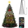 Generic Luci per Albero di Natale, Display Festivo Smart RGB Controllato | 400 LED con motivi fai-da-te, sincronizzazione musicale, effetti di colore dimmerabili e collegamento coordinato(2.1M)