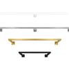Natural Goods Berlin 1x Appendiabiti da Parete RETTANGOLO | Montaggio Semplice a Parete | Asta da Guardaroba in Stile Industriale | Aste per Abiti in Metallo di Bianco | Attaccapanni a Muro 60x30 cm